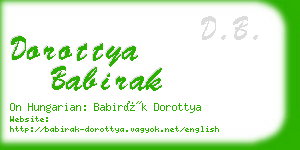 dorottya babirak business card